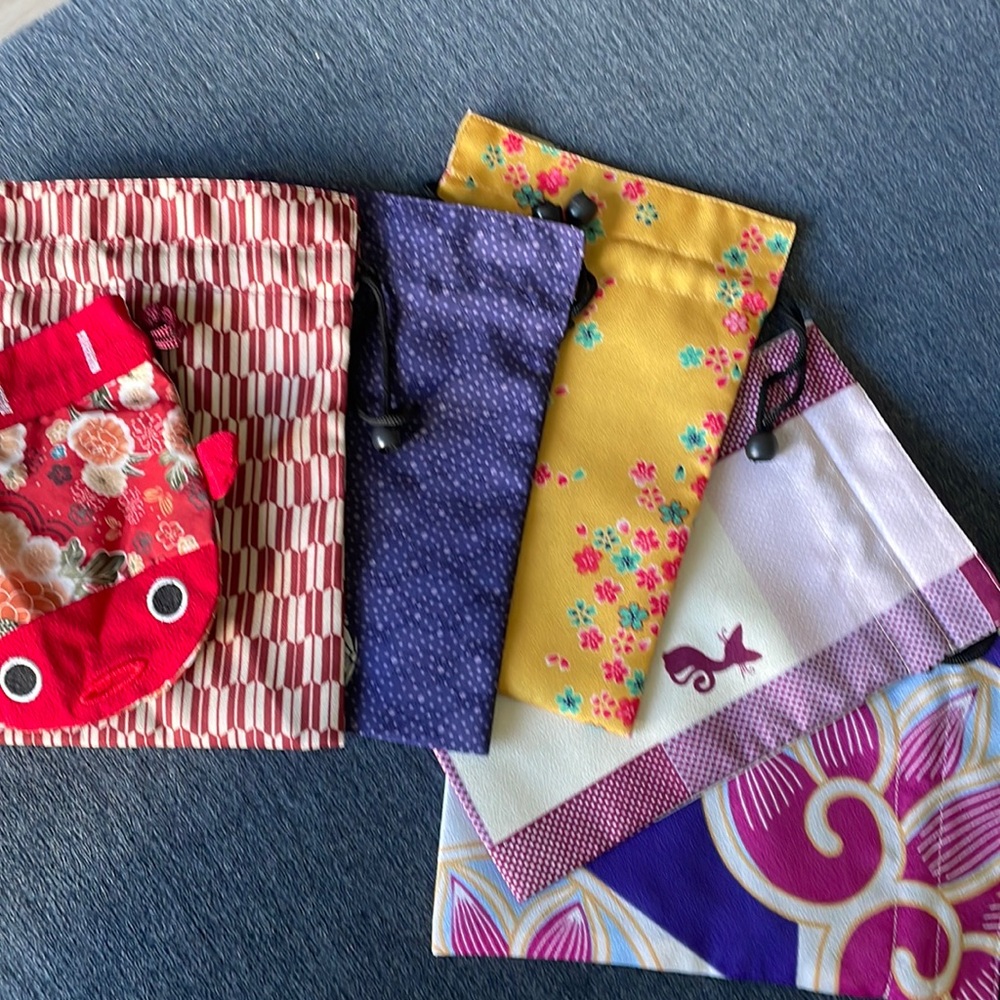 Japanese drawstring bags